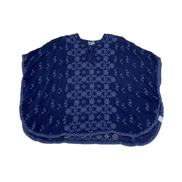 Johnny Was Lace Poncho Top Blue Size X Small XS - Picture 4 of 14